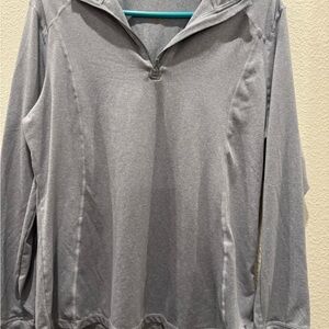 DANSKIN Gray Quarter-Zip Pullover